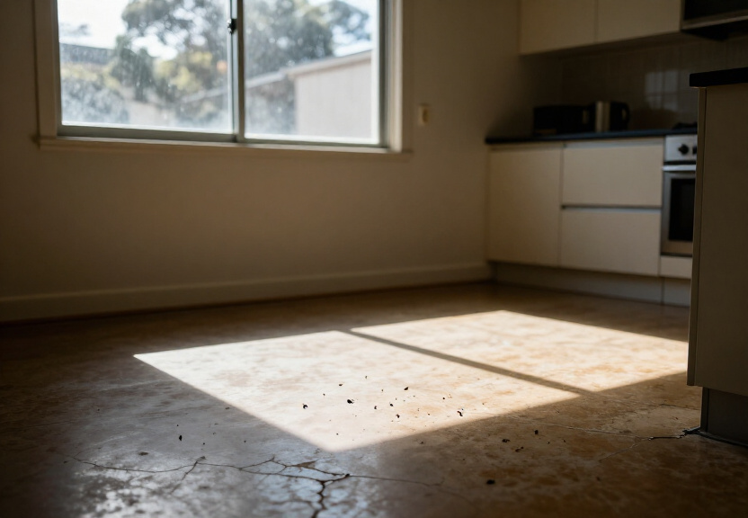 Cockroaches in a Rouse Hill kitchen before pest control