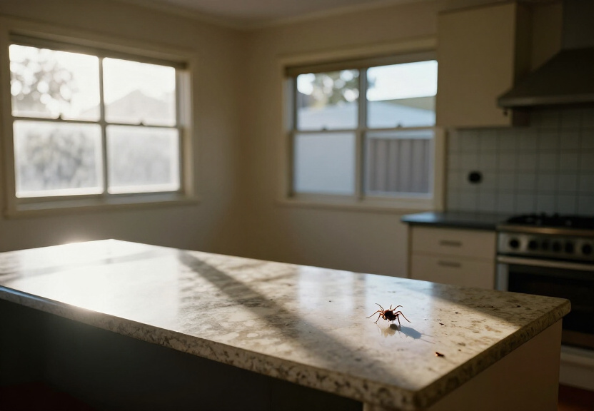 Spider webs in a Rouse Hill roof void before treatment